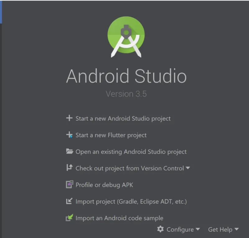 Avvio di Android Studio