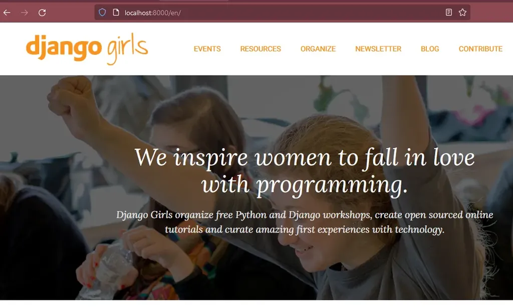 Pagina principale della community DjangoGirls