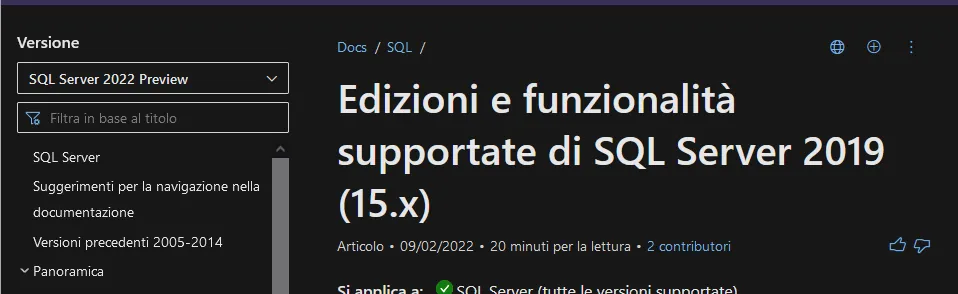 Edizioni di SQL Server