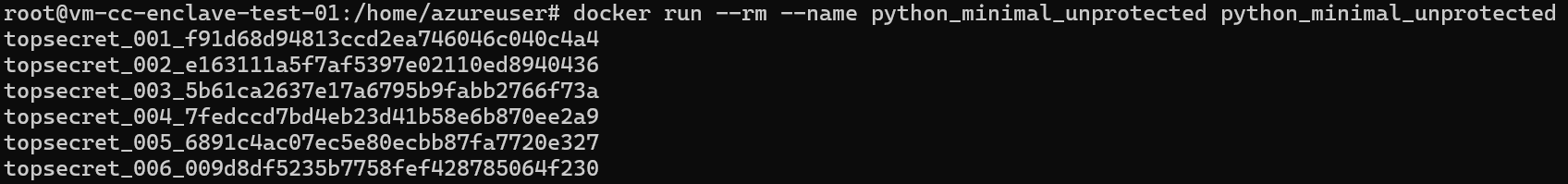 Run applicazione non protetta